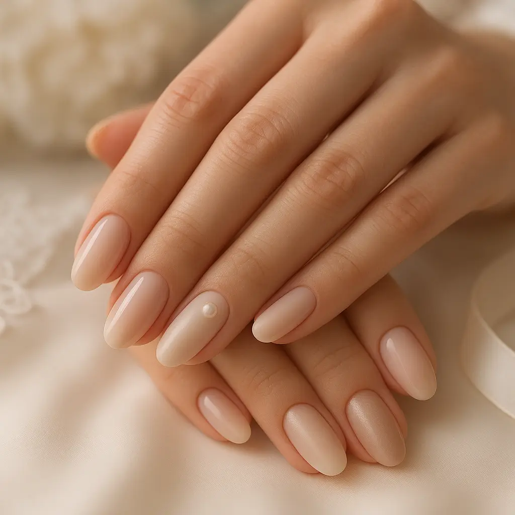 Elegante Brautnägel