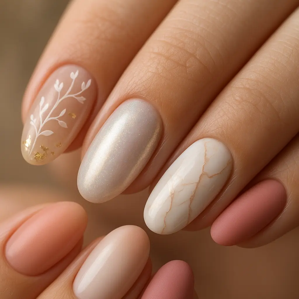 Detaillierte Nail Art Nahaufnahme